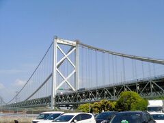 続いてめかりPAへ。
関門海峡の北九州側にあるPAです。
駐車場から撮影。