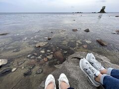 波はほぼなく綺麗な海でした