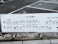 海の科学館の駐車場に車を止めました。
※駐車場代を受付に払いに行きます。

こんぴらふ～ねふ～ねですね。