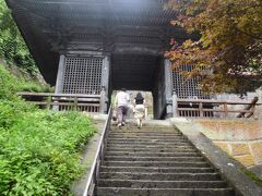 階段を上って登って仁王門に到達です