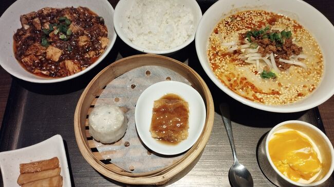 麻婆豆腐と担々麺のセット