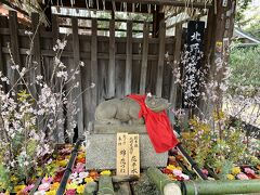 北野神社にやってきました。

花手水はやはり桜ですかねー。春らしくて華やか。
