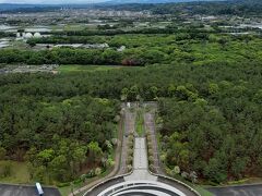 　エレベーターホールからの眺め。　明日の天気が良くなる事を、祈ります。