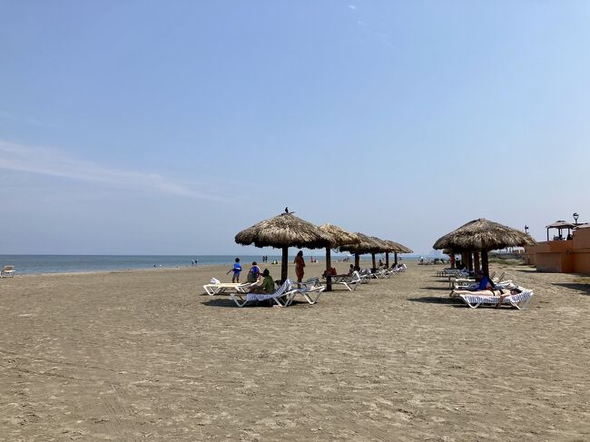 ホテルのビーチチェアの在庫はいっぱいあるけど、パラパは８つしかないです。