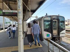 石巻で乗り換えます。
13:55発で仙台まで行きます。