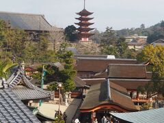 厳島神社
多宝塔のある高台から本殿、五重塔を望む。