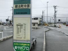 小雨になってきたので出発
右は八幡へ、左は両津へ向かう道。割と頻繁に車が通ります
先日、頭上でトキが飛んでた場所でもあります
忘れものに気づいてギリ取りに行きました、あぶね！