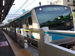 地元東十条駅を6時9分発、京浜東北線各駅停車大宮駅行きへ乗車し出発。