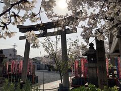 六孫王神社に到着。京都駅八条口から徒歩20分程度です。