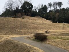 キトラ古墳に到着。
前回は10月だったが芝生は青々としていたが、冬場は暗い空と相まって寂しい感じでした。