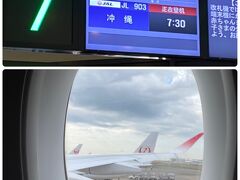 7:30のJAL便で那覇へ(^o^)