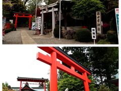 犬山猿田彦神社の前を通過して、同じ境内にある三光稲荷神社に♪
真っ赤な鳥居が並ぶ姿を見て、訪れてみたいなって思っていたの。
稲荷神社といえば、まずは狐さんにご挨拶ですね。
