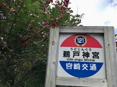 12:43
バスは宮崎空港を経由するルートで、鵜戸神宮に到着するまで約90分かかりました。
