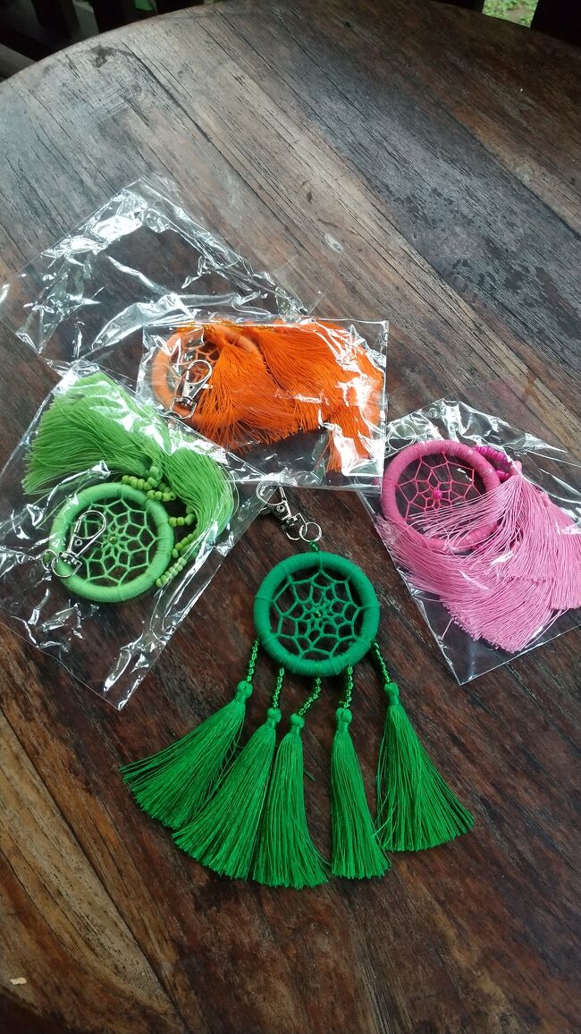 小さなドリームキャッチャーのキーホルダー