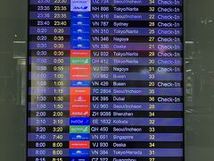 ９時にガイドさんのお迎えで
私は空港へ
ほんとなら関空行きのベトジェットは名古屋のあとに飛ぶはずだったのにな～
きなこさんは明日の朝８時だって
名古屋行きは飛んでるけどね～