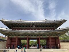朝一番でソウルにある古宮のなかで、唯一世界遺産に指定された昌徳宮へ。
昌徳宮の正門である「敦化門」は、ソウルの宮殿に現存する最古の正門です。