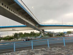 イオンモールを出て、X字型の歩道橋がある交差点を東へ。
浜田川を越えて海浜幕張駅方面に戻りました。
