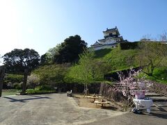 券売所から見た天守閣の全景。