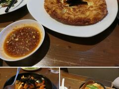 夜は韓国料理の『喜加酒家』チーズチヂミが最高♪