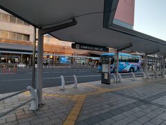 夕刻、レンタカーを鹿児島中央駅支店に乗り捨て、バスに乗ります。乗換なしで宿泊場所の垂水まで行けます。