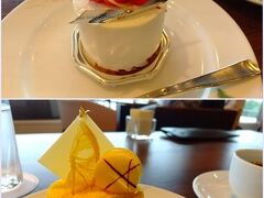 主人はフロマージュ、私はレモンのケーキ
カフェにいる間は霧に包まれていて外の景色見えていませんでした