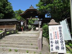 次にやってきたのは三尾神社。ウサギで有名だそうです