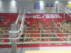 熊本駅ではワンピースのメンバーたちが出迎えてくれました。
これはONE PIECE 熊本復興プロジェクトの一つです。

＜ONE PIECE 熊本復興プロジェクトとは＞
このプロジェクトは2016年4月の熊本地震発生直後に届いた、
熊本県出身の漫画家・尾田栄一郎氏から「必ず助けに行く」
という心温まるメッセージから始まりました。
この想いを復興に向かう熊本の「原動力」としていくため、
漫画『ONE PIECE』と熊本県が連携し立ち上がったのが
『ONE PIECE 熊本復興プロジェクト』です。
2019年度から麦わらの一味「ヒノ国」復興編がスタート。
熊本こと「ヒノ国」に上陸した麦わらの一味は、
熊本地震の被害が広範囲に及び、
今なお住民が苦しんでいることを知ります。
そこで船長ルフィが、一味の仲間たちに被災地の復興の手助けを
指示。仲間たちはそれぞれの特技で被災地の困りごとを解決し、
復興へのエールを送るルフィのもとで再会を誓う‥というストーリー。
今後、県内各地に仲間たちが駆け付けます！
復興はまだ道半ば、麦わらの一味と共に、新しい冒険は続きます。

私たちは熊本県の観光地を巡りながらONE PIECEの麦わらの一味たち
の何人かと出逢うことになりました。

