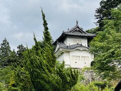 さて、バスは県境を越えて京都府は丹後国から兵庫県は但馬国に入って来た。写真は駐車場から眺めた出石城 本丸西隅櫓。

ここ出石（いずし）は皿そばが有名。