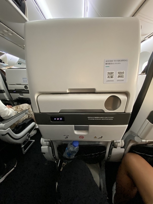 シンプルな座席<br />使えるはずのWi-Fi。スマホ繋がらず四苦八苦。<br />結局、設定を一部調整して使えるみたいだったけど、機内Wi-Fiに繋げられないので調整できず。。。<br />前JALでつながらなかったので、調整しとけばよかった。<br />