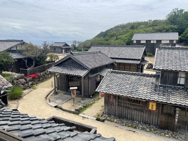 2階から映画村を見渡します。<br />子供の頃だったので、昔の記憶はほとんど無し。<br />二十四の瞳より寒霞渓のロープウェイにワクワクした記憶が。