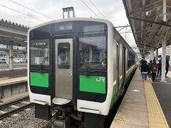 途中西若松駅で会津鉄道線と合流し、14時16分頃に終点の会津若松駅に到着しました。

2日かけて只見線完乗です。