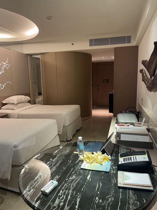 写真だと分かりづらいのですが、結構余裕があり、1人で泊まるには充分の広さでした。