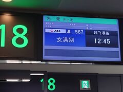 女満別空港行きに搭乗。初の北海道。ここからは未知の世界です。