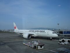 ディズニーに行くときは、いつも飛行機。
伊丹空港７時３０分発　ＪＡＬ１０４便です。

今回は、マイルを使ったので、飛行機代はタダです。