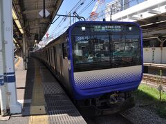 　品川駅で横須賀線に乗り換えます。上総一ノ宮行きです。

　品川駅9:27　→　船橋駅10:06（866S/867F）
