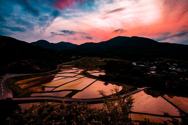 夕焼けの遠景 田染荘の夕焼け 2023』宇佐・豊後高田(大分県)の旅行記・ブログ by
