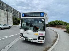 DMMかりゆし水族館を後にして東京バスに乗ります。
水族館を出る際、先程の雨風も収まりました。
東京バスや大阪バスでもおなじみの会社が、沖縄に進出したんですね!?
那覇バスと違って運転士の態度はすごくいい！
東京バスの運賃の支払いは、現金以外にVISAタッチとPayPayなどが行けましたが、交通系ICカードは不可です。
割引運賃で交通機関を使う自分にとってVISAタッチダメなのかなと思って割引運賃を現金払いで払ってましたが、この数週間後、乗車した際に聞いてみると割引運賃でもVISAタッチやPayPayでも払えました。