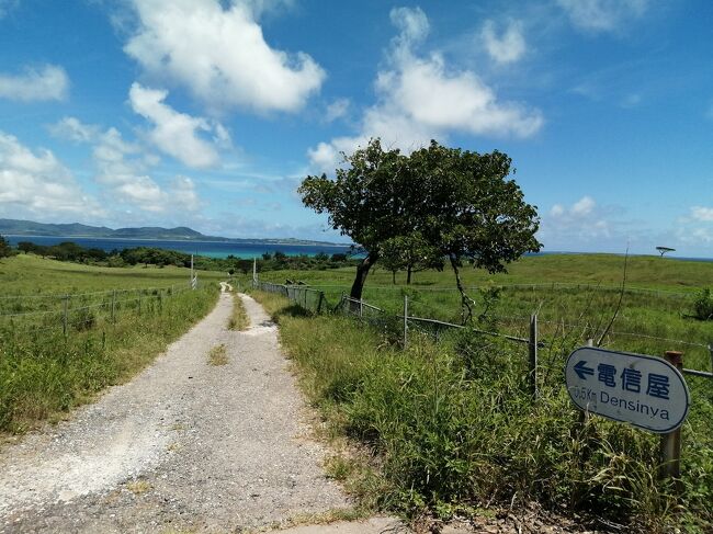 続いての目的地「電信屋」への案内看板。<br />この先っすか。なかなかいい感じ。