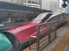 3日目はちょっと遠出するので東京駅6:32発の「はやぶさ・こまち1号」に乗車します。
八戸まで向かうのですが、はやぶさが満席で、こまちなら盛岡まで指定が取れたのでこまち編成で盛岡まで乗車します。