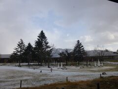 軽井沢プリンスショッピングプラザ

雪がちらついてきた。寒いっ。本格的に寒い。寒いの大好き～！
駅の後ろは山、アウトレットの向こうも山、山頂が雪で白い。すごいとこだね～

コインロッカーに荷物を入れ、いざっ
寄る予定も欲しいものもなかったけど、旅行モードオンで、ぬくぬくセーター（afternoon tea）、旦那さんは裏モコモコのフライトキャップを購入

13:15　軽井沢駅（1F南口）発　木の葉・ホテル送迎バス
ちょっと走ると雪景色。雪が降ったり止んだり、一面雪景色。道、大丈夫かな・・・、と思ってたけど、定刻に到着。優秀～