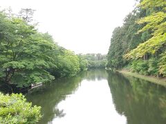 長尾で津軽ラーメンを食べた後、また歩いて、弘前公園に到着しました。