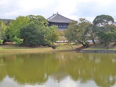 　大仏池の向こうには、もちろん大仏殿が見えます。