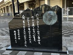 栃木駅の前に山本有三の碑があった。そういえば彼はこの町の生まれなのだ。
さて、東武特急で帰ろう。