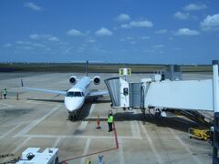 帰りはこの飛行機に乗って
ヒューストンまで向かいます。
細長い飛行機でした。