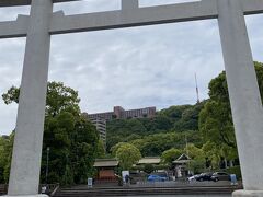 続いて徒歩にて「照国神社（てるくに）」へ
大きな鳥居で特徴的です。