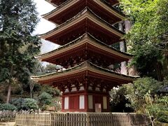 奥に進むと、五重塔があります。こちらも国宝に指定されています。
それほど大きな塔ではありませんが、奈良時代に造られたもので、法隆寺に次ぐ古塔だそうです。