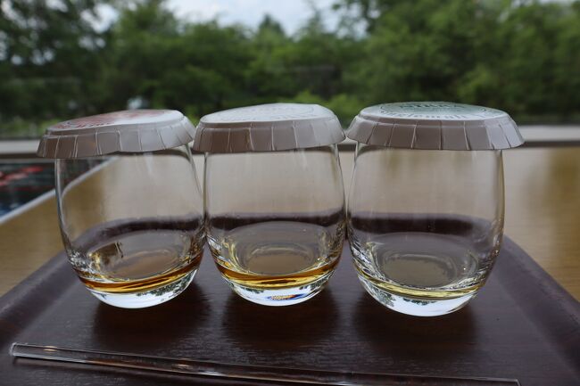 試飲3種　<br />左からアップルワイン、シングルモルト余市、スーパーニッカ<br /><br />余市美味しかったです