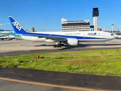 伊丹空港に着陸、その後なぜか駐機場まで時間がかかったので、隣にいたB777機を特に理由もなく撮影