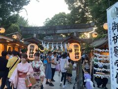 川越百万灯夏まつりなので、熊野神社も人がいっぱい