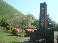 さくらの里の敷地に入り5分程歩くと、メインの入口に着きました。4月下旬でツツジが華やかです。